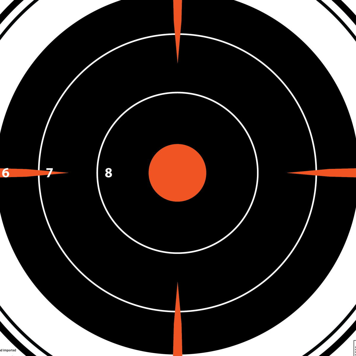 Allen EZ AIM Non-Adhesive 8" Bullseye Paper Target 26PK