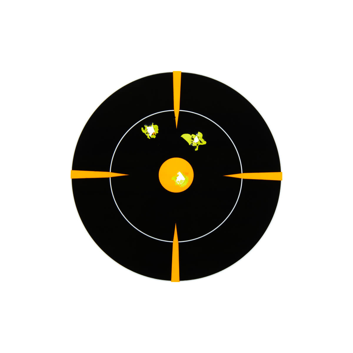 Allen EZ AIM Adhesive 6" Bullseye Splash Reactive Paper Shooting Targets 12PK
