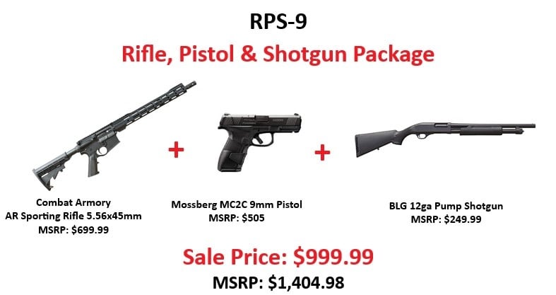 Rifle, Pistol & Shotgun (RPS9) Package Deal