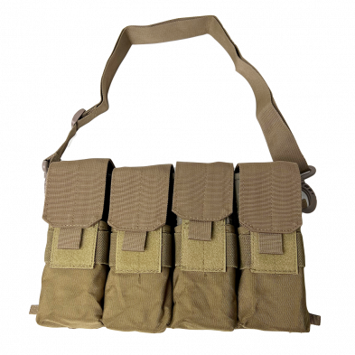 Ncstar, AR15 Magazine Carrier, Holds (8) 30RD Magazines, Tan