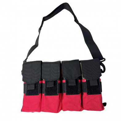 Ncstar, AR15 Magazine Carrier, Holds (8) 30RD Magazines, Red
