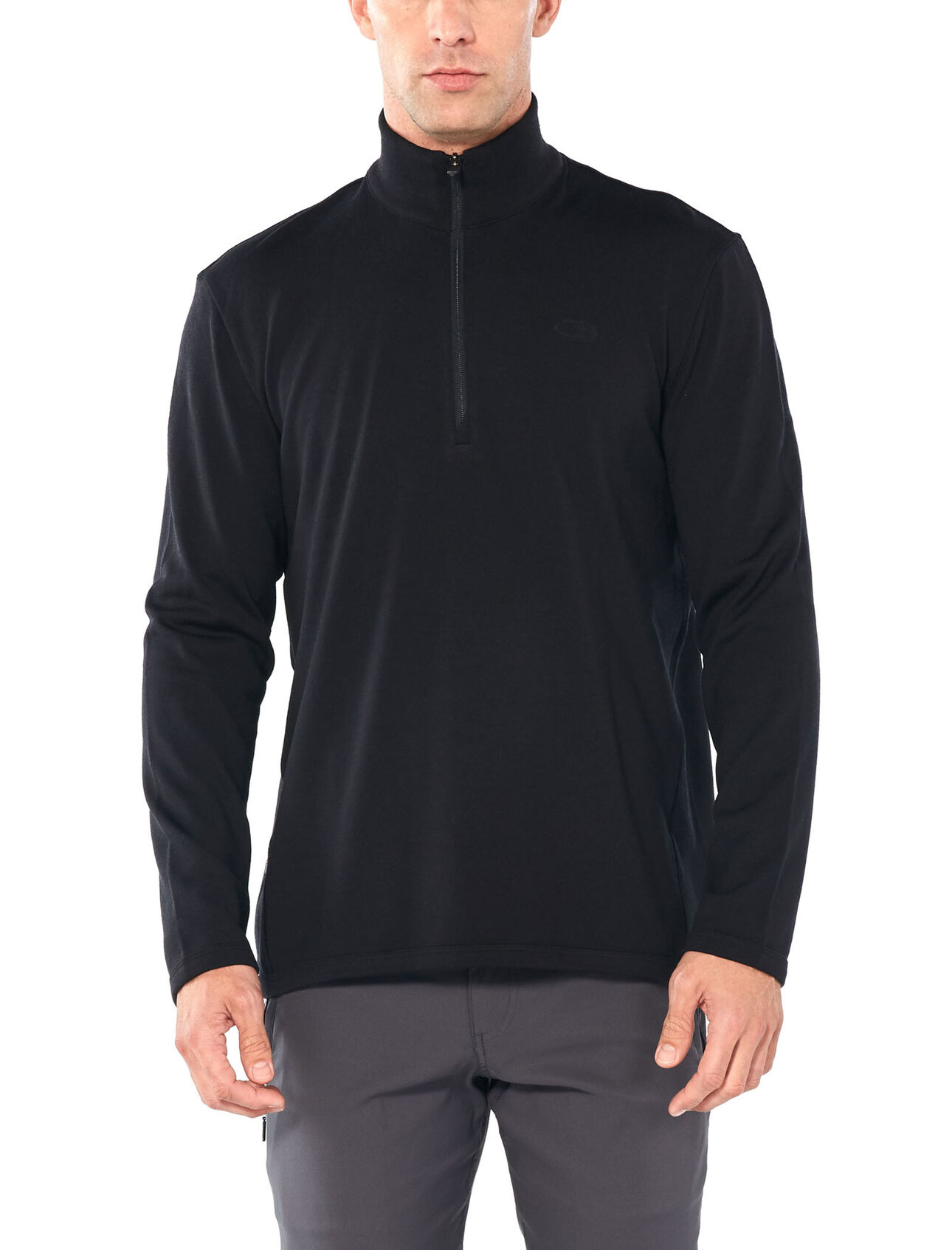 70 Off Ls Original Men S Icebreaker アウター ニット セーター メンズ アイスブレーカー Half Black Zip ニット セーター Efrez Tn