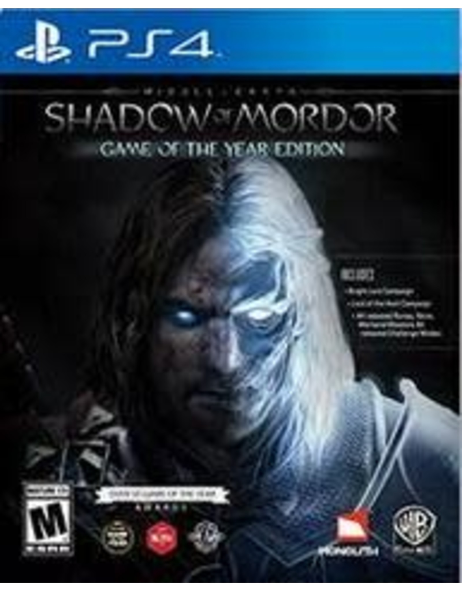 Playstation 4 Middle Earth Shadow Of Mordor Game Of Year Edition Used Video Game Trader