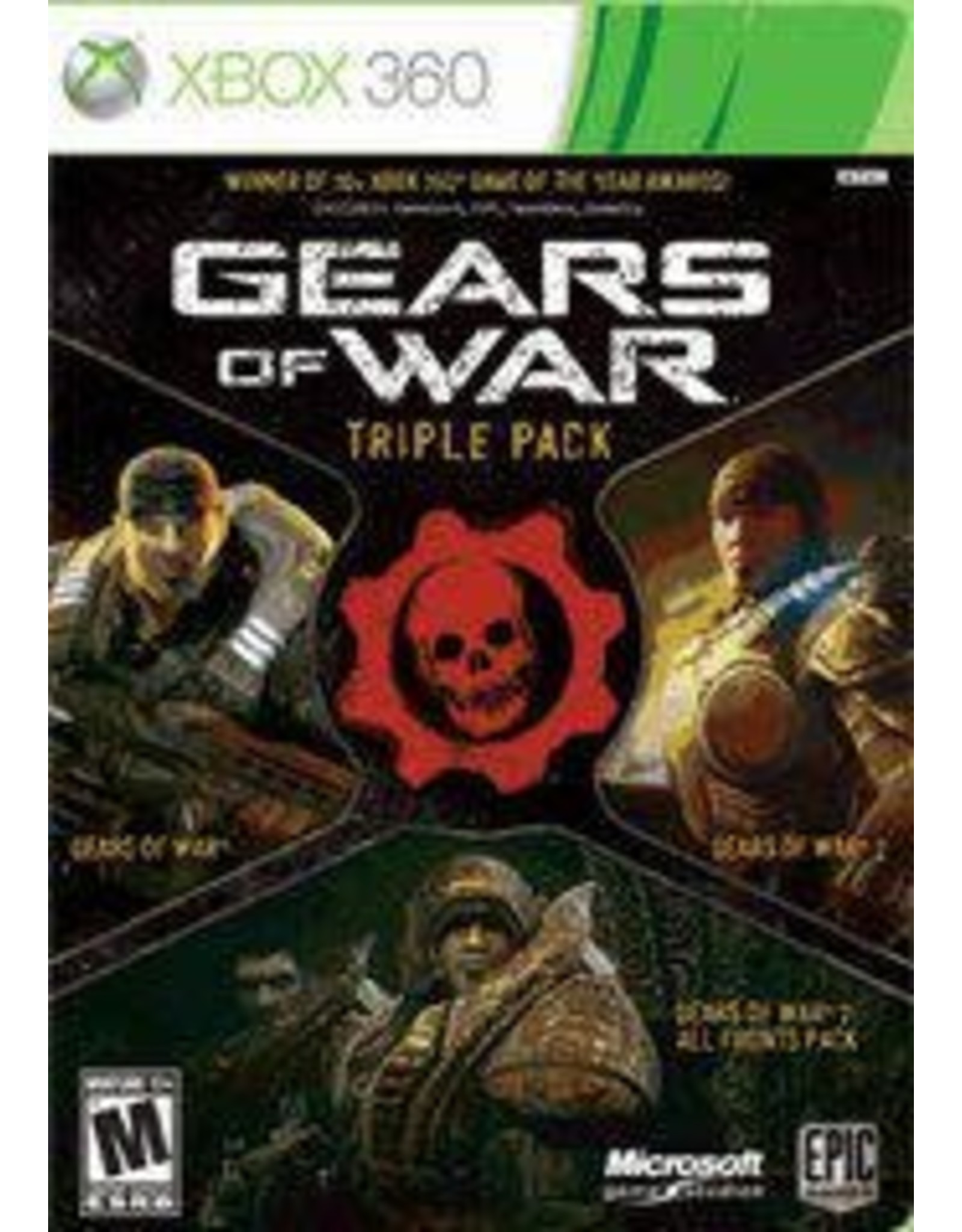 Xbox 360 Gears of War Triple Pack (CiB, No DLC)