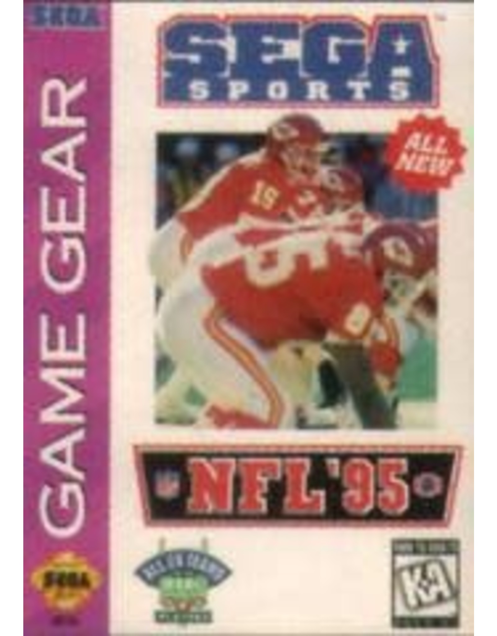 Sega Game Gear NFL 95 (Cart Only, Damaged Label) - Video Game Trader