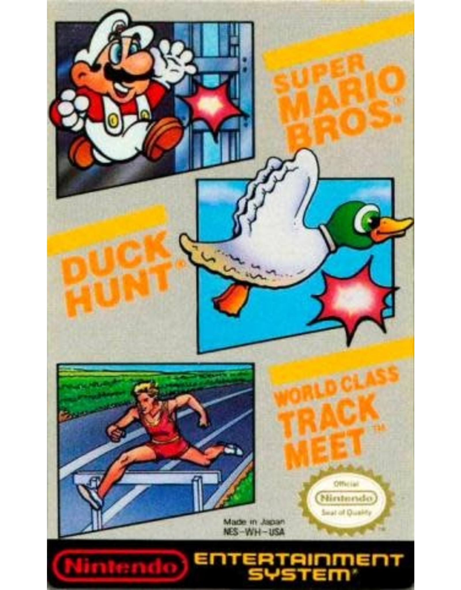 NES Super Mario Bros Duck Hunt World Class Track Meet (Cart Only