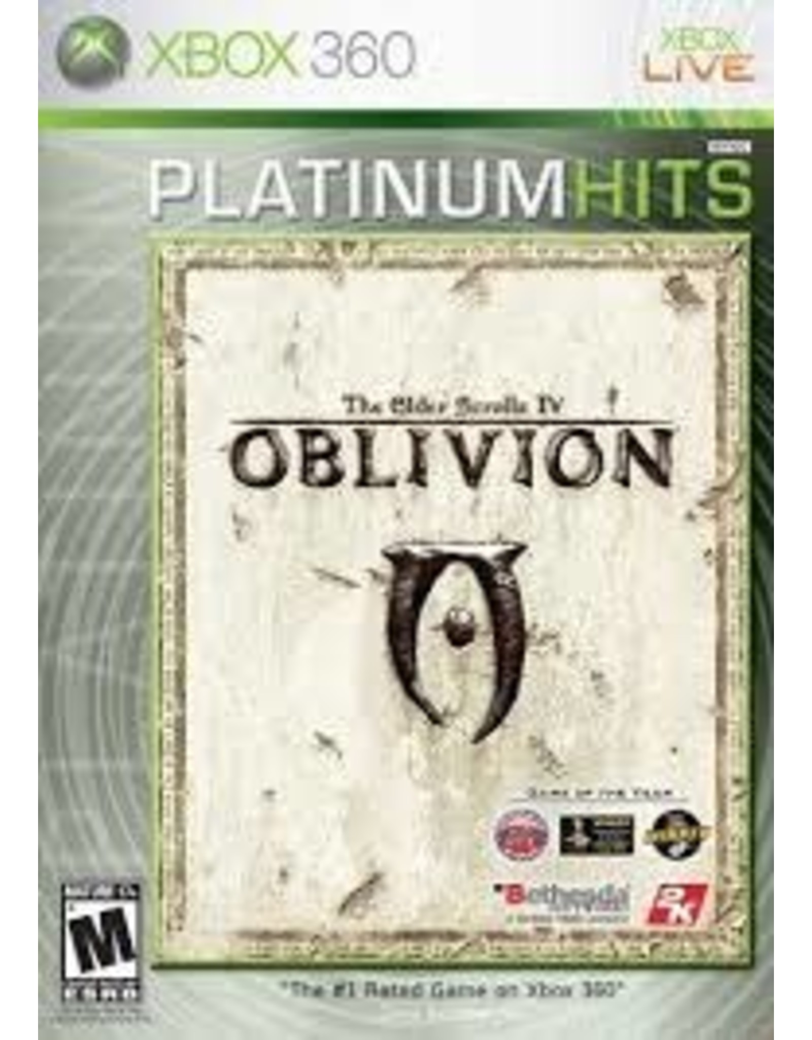 Xbox 360 Oblivion, Elder Scrolls IV (Platinum Hits, No Manual)