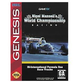 Sega Genesis Nigel Mansell's World Championship Racing (Damaged Label, Cart Only)