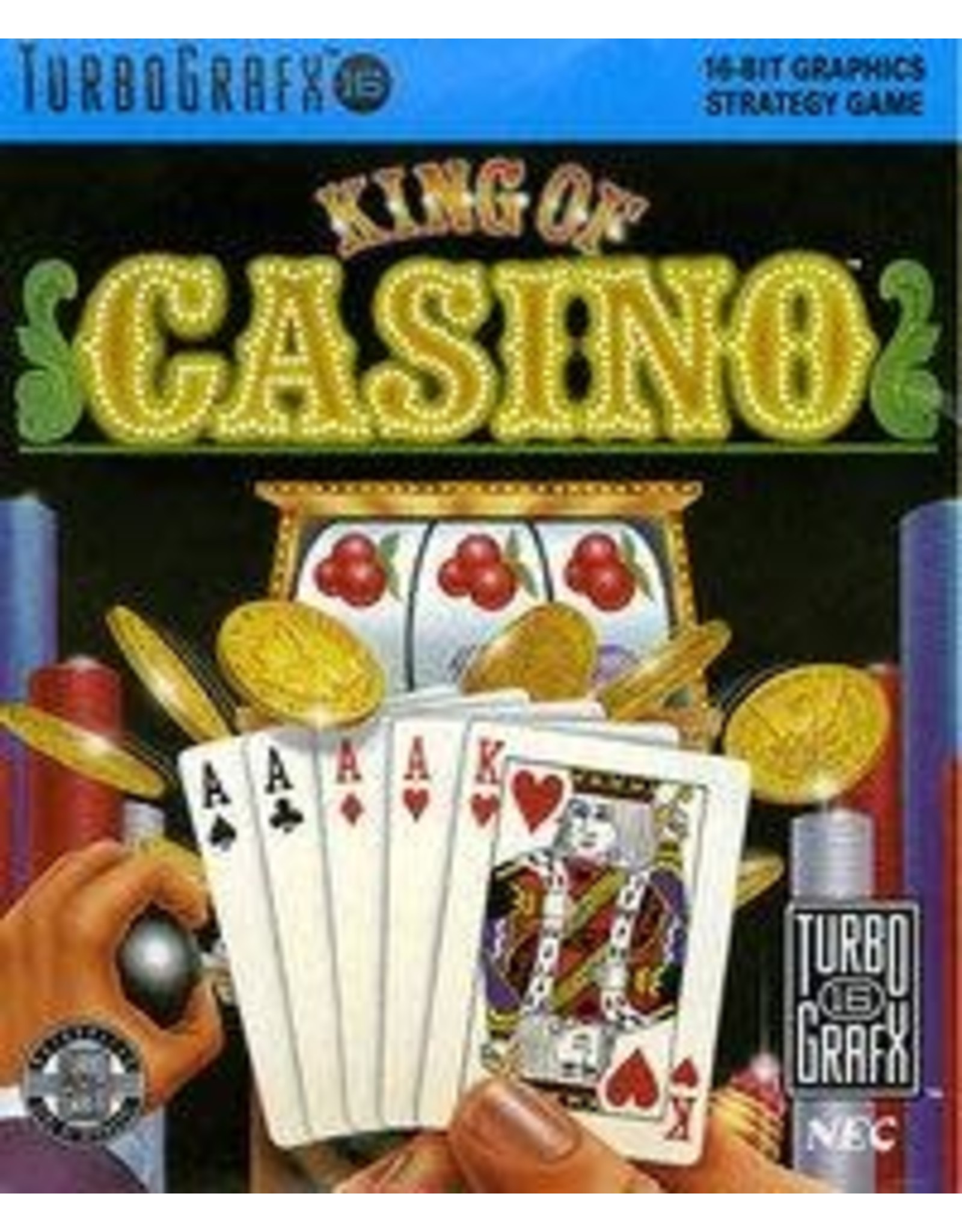 Turbografx 16 King of Casino (Case & Manual)