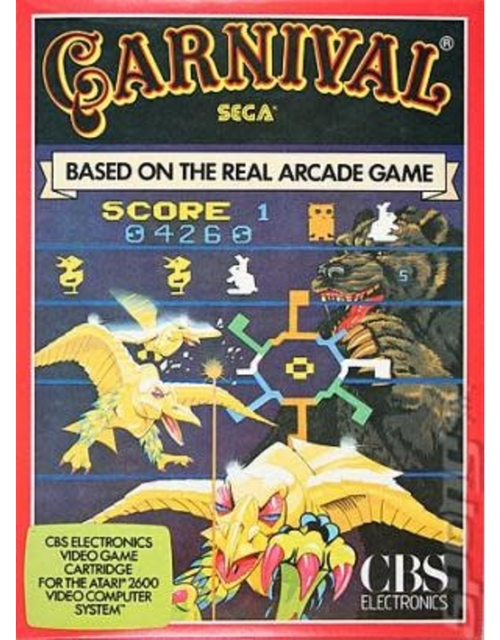 Atari 2600 Carnival (Cart Only, Damaged Label)