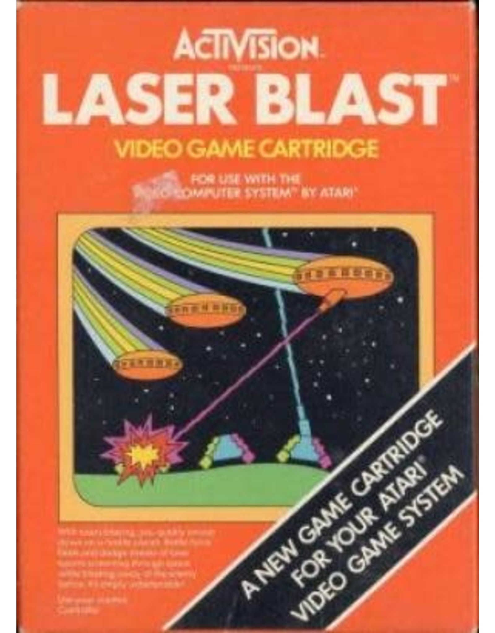 Atari 2600 Laser Blast (Cart Only, Cosmetic Damage)