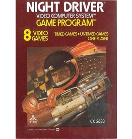 Atari 2600 Night Driver (Cart Only, Text Label)