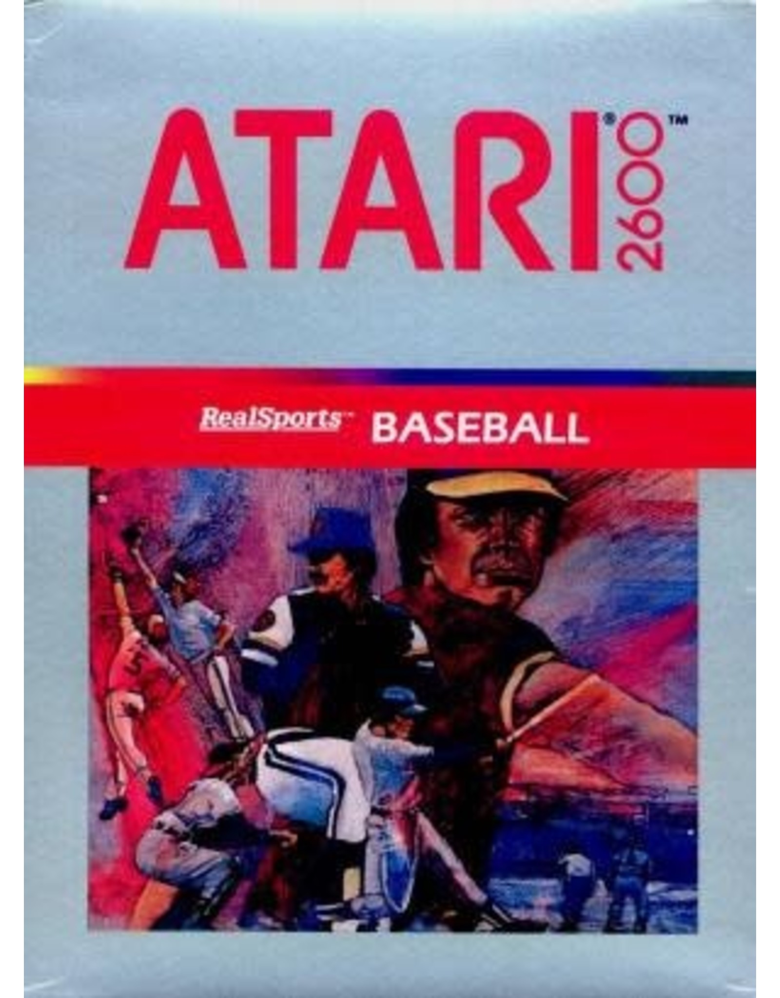 Atari 2600 Real Sports Baseball (Cart Only, Damaged Label)