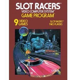 Atari 2600 Slot Racers (Cart Only, Text Label, Damaged Label)