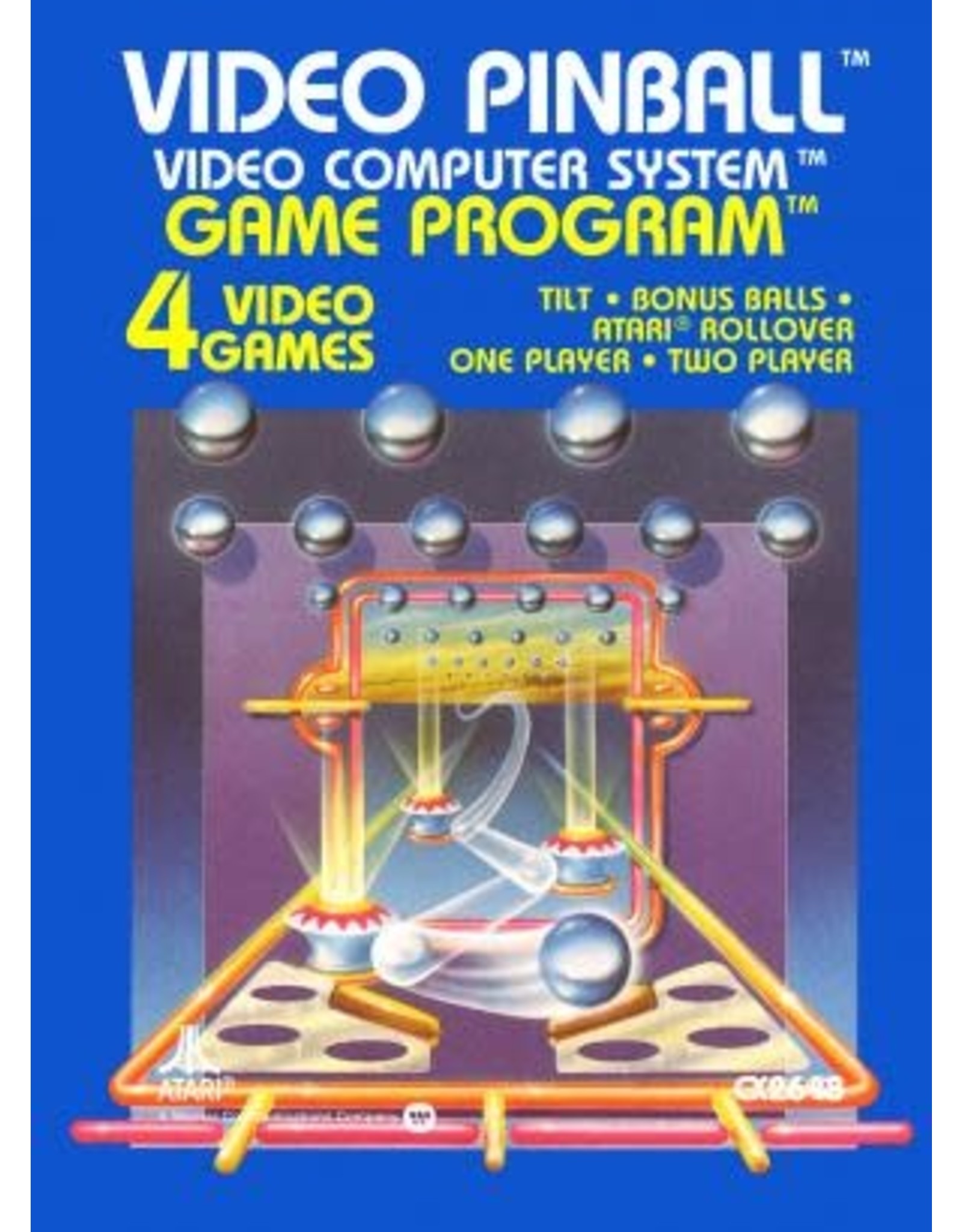 Atari 2600 Video Pinball (Cart Only, Damaged Label)