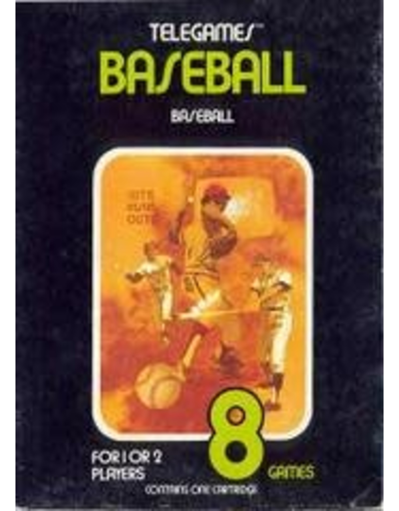 Atari 2600 Baseball (Cart Only, Text Label, No End Label)