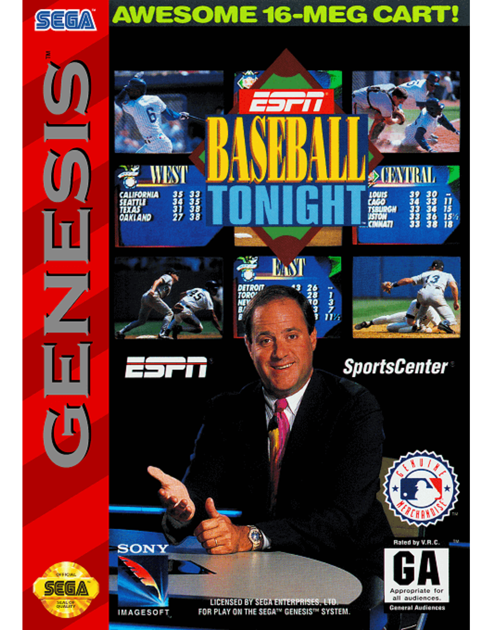 Sega Genesis ESPN Baseball Tonight (Cart Only)