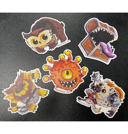Dungeons & Dragons D&D Monsters (Set of Five 3-4" Vinyl Stickers) *Consignment*