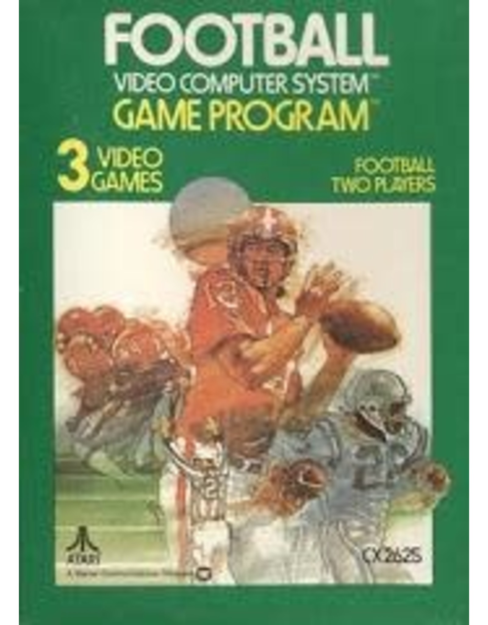 Atari 2600 Football (Cart Only, Text Label, Missing End Label)