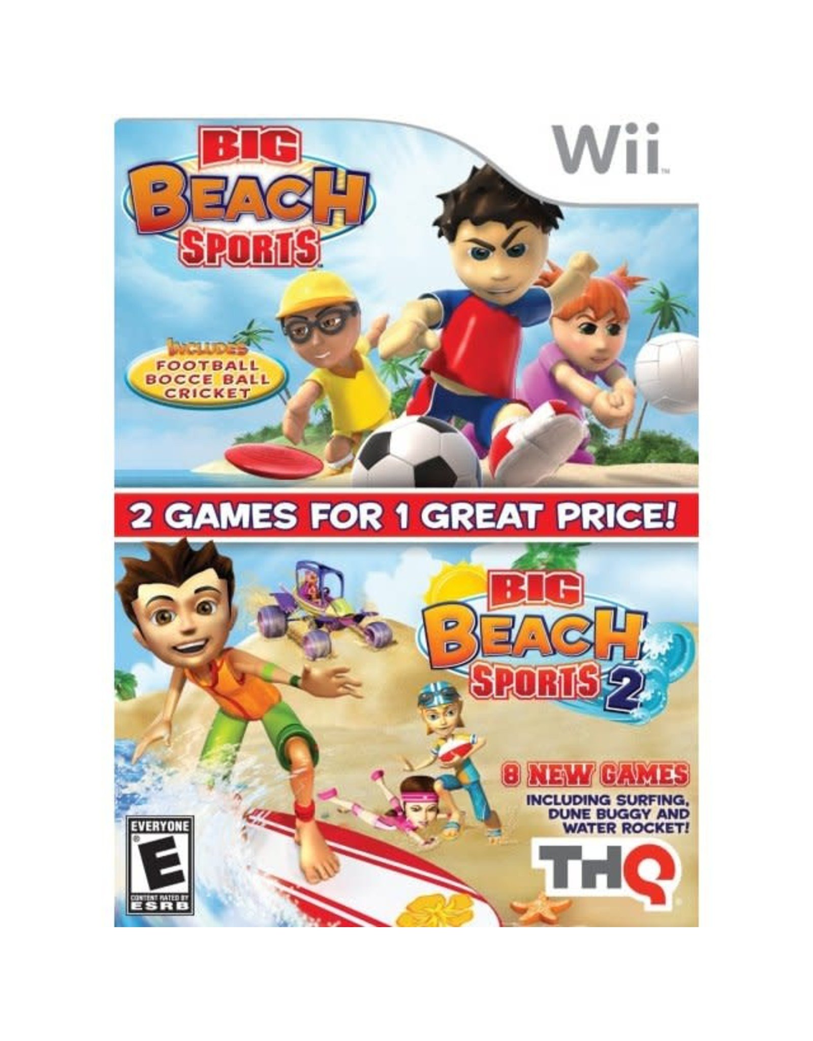 Wii Big Beach Sports 1 & 2 Double Pack (CiB)