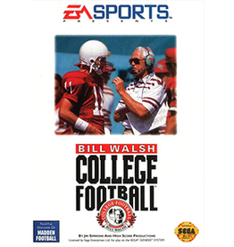 Sega Genesis Bill Walsh College Football (CiB, Damaged Label)