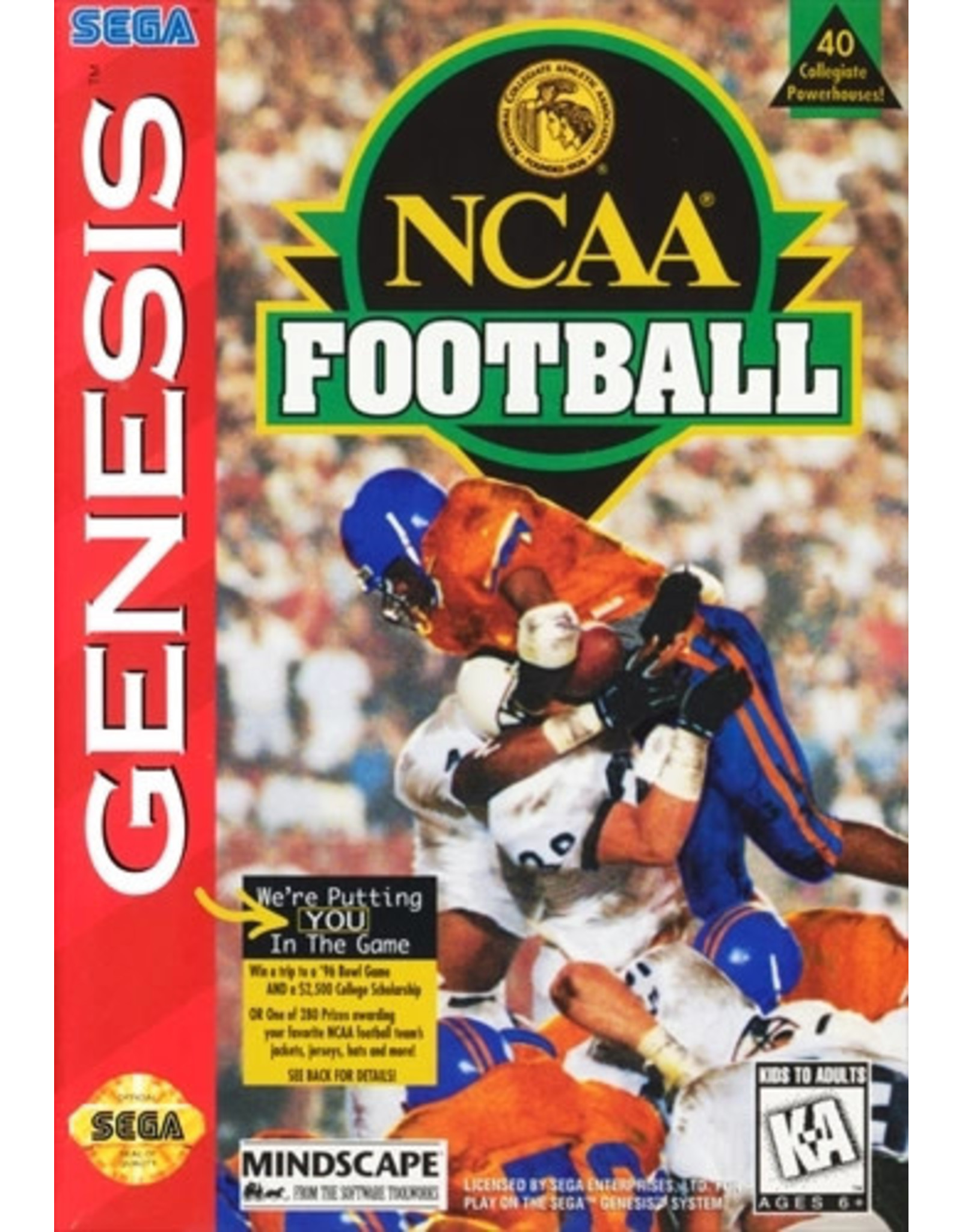 Sega Genesis NCAA Football (Damaged Label, Cart Only)