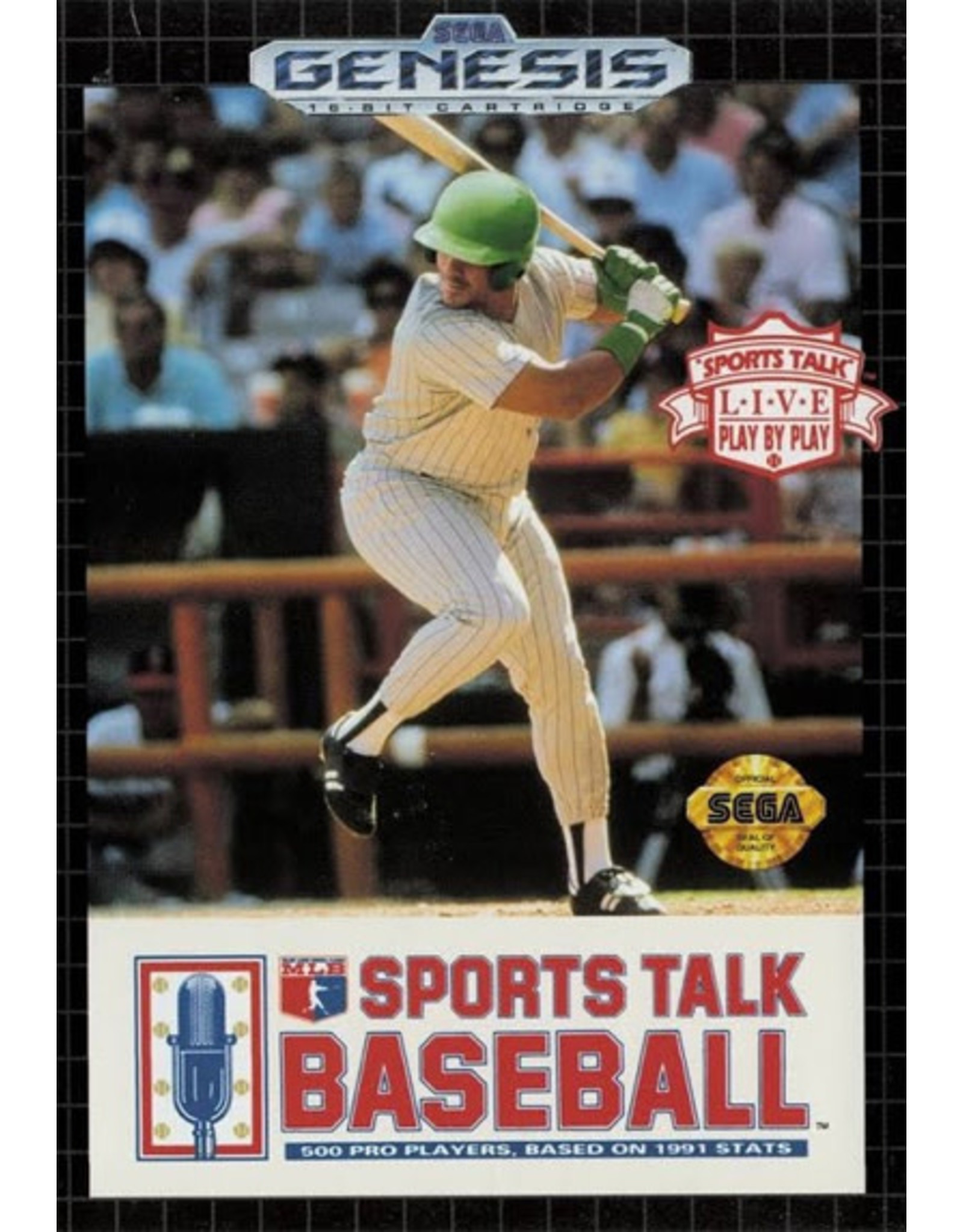 Sega Genesis Sports Talk Baseball (Cart Only, Damaged Label)