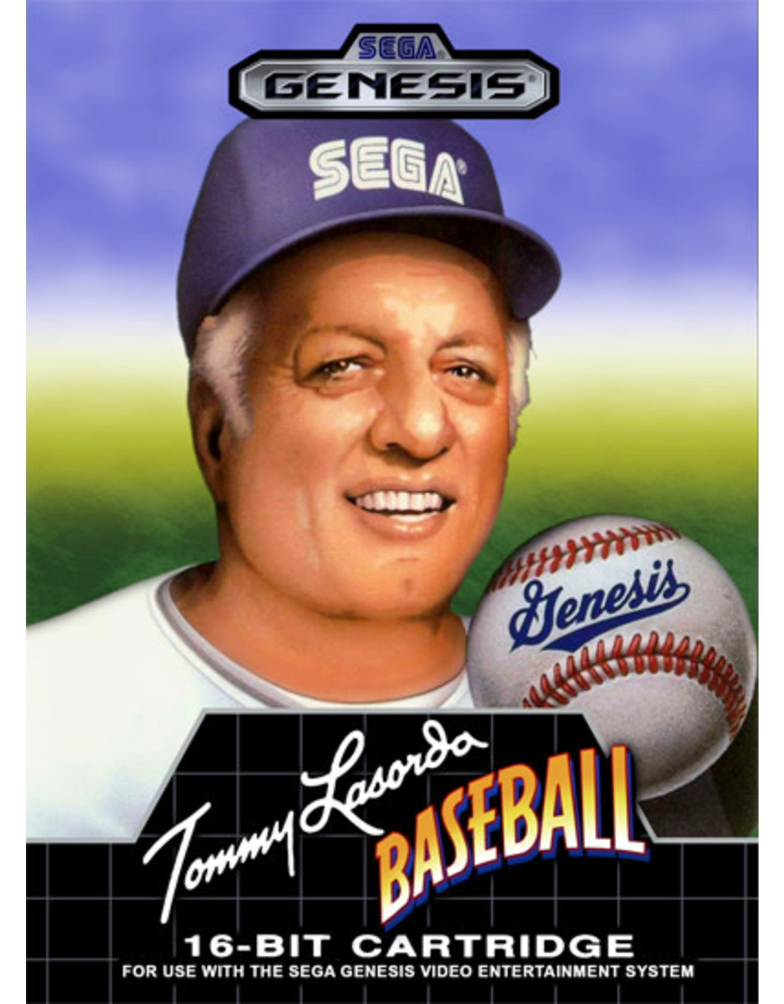 Sega Genesis Tommy Lasorda Baseball (Cart Only, Damaged Label)