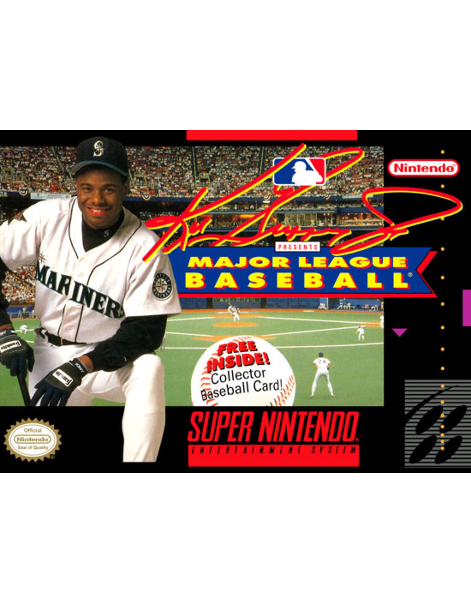 Super Nintendo Ken Griffey Jr Major League Baseball (Cart Only, Discolored Cart)