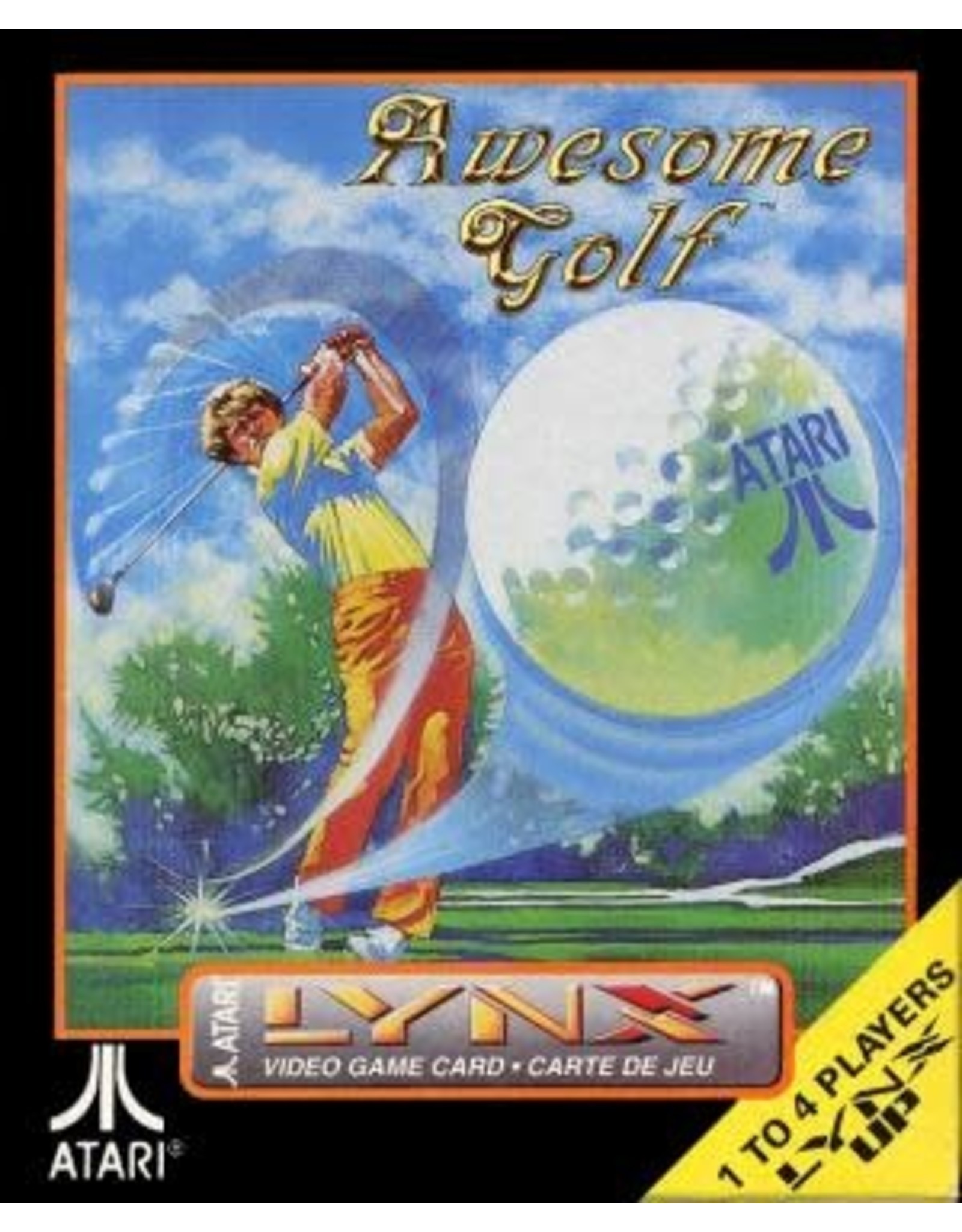 Atari Lynx Awesome Golf (Cart and Manual)