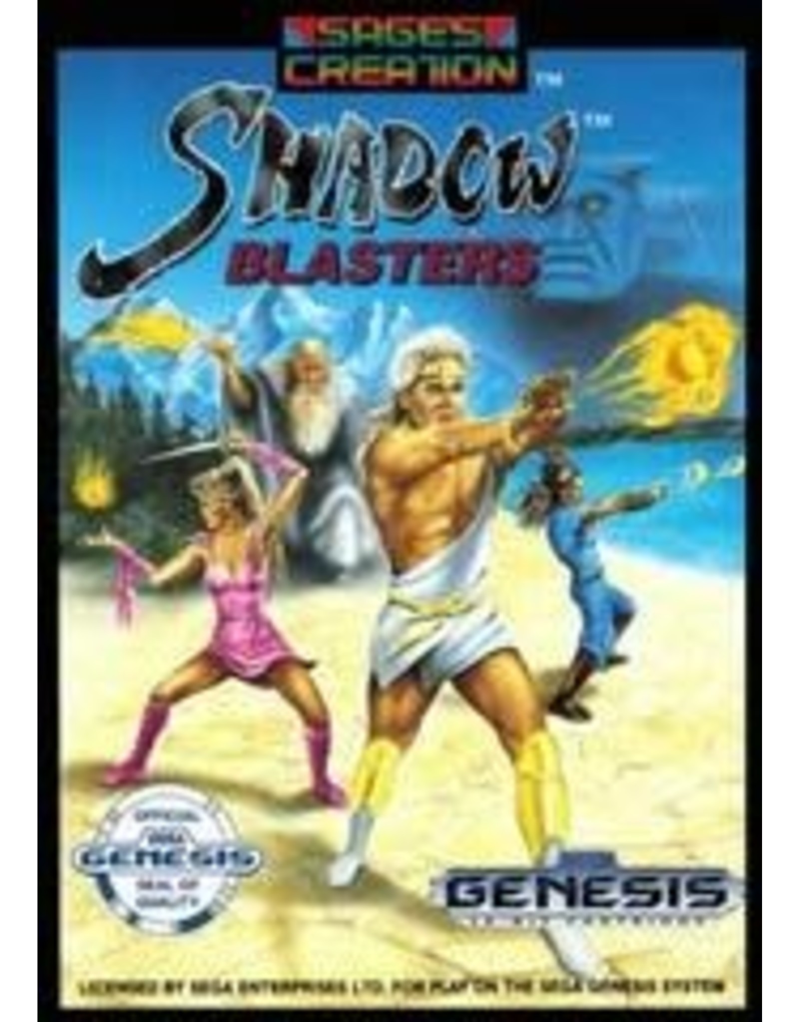 Sega Genesis Shadow Blasters (Boxed, No Manual, Sticker on Sleeve)