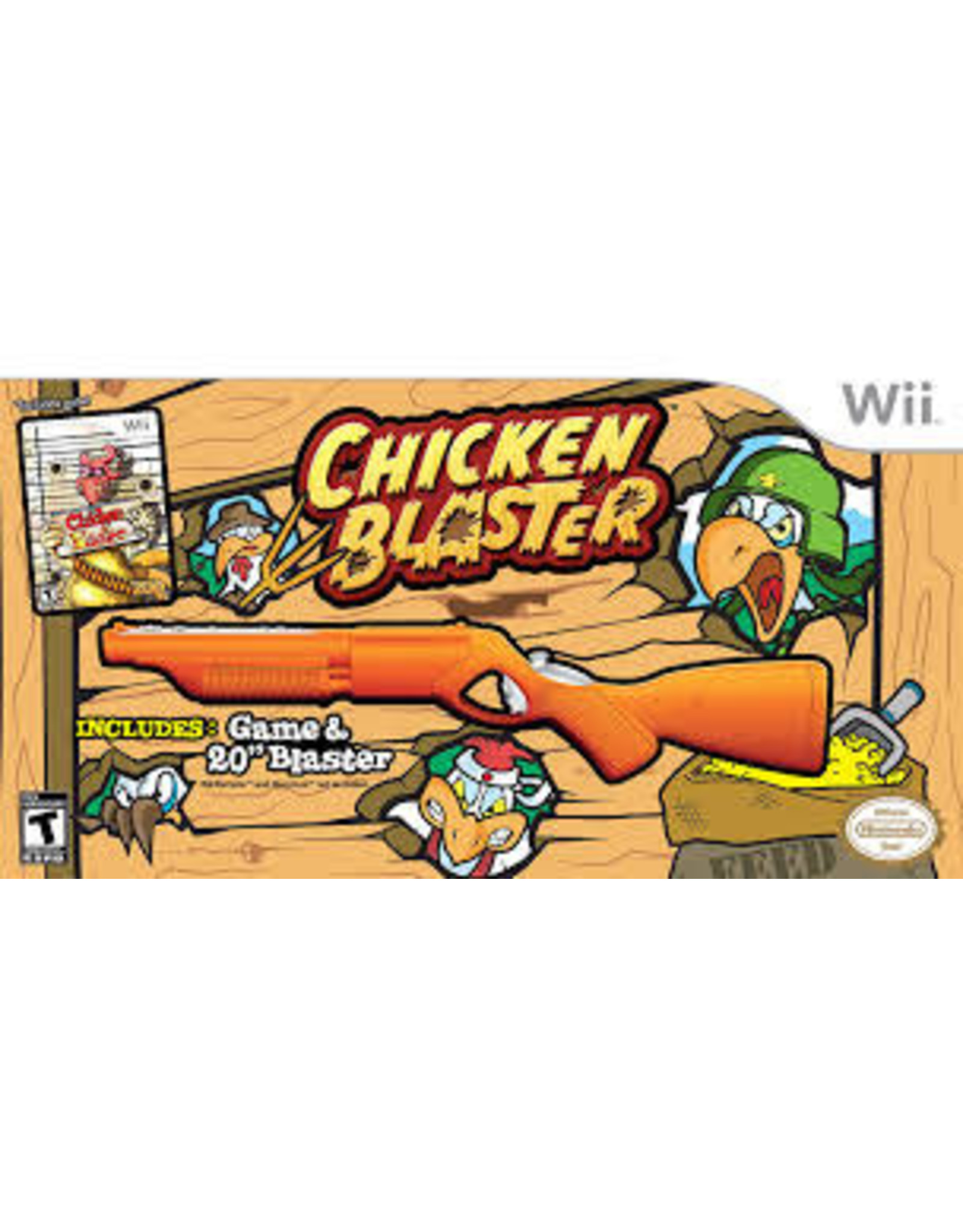 Wii Chicken Blaster Bundle ( No Box, Includes game, and Boxed Rifle)