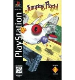 Playstation Jumping Flash (CiB, Long Box, Damaged Box and Manual, Old Glue on Disc Label)
