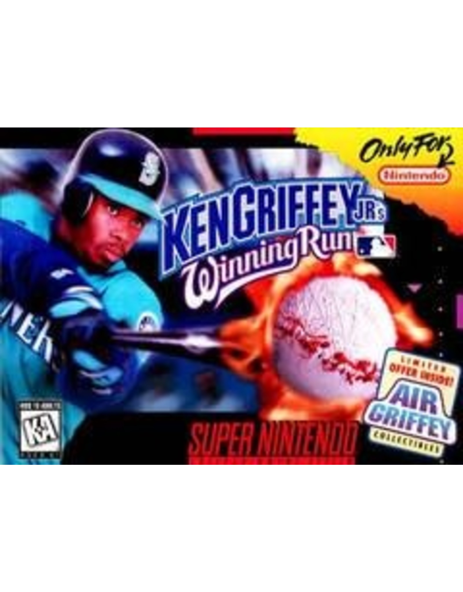Super Nintendo Ken Griffey Jr's Winning Run (CiB, Damaged Box and Manual)