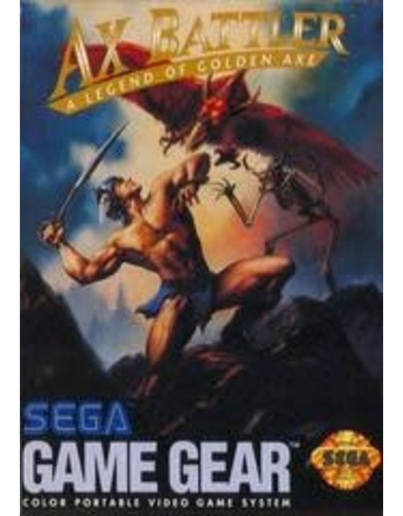 Sega Game Gear Ax Battler a Legend of Golden Axe (Cart Only, Mild Label Damage)