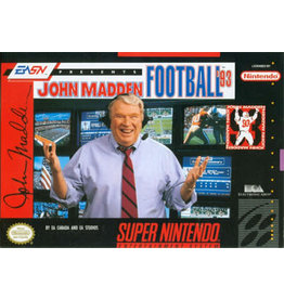 Super Nintendo John Madden Football '93 (Cart Only, Damaged Cart and Back Label)