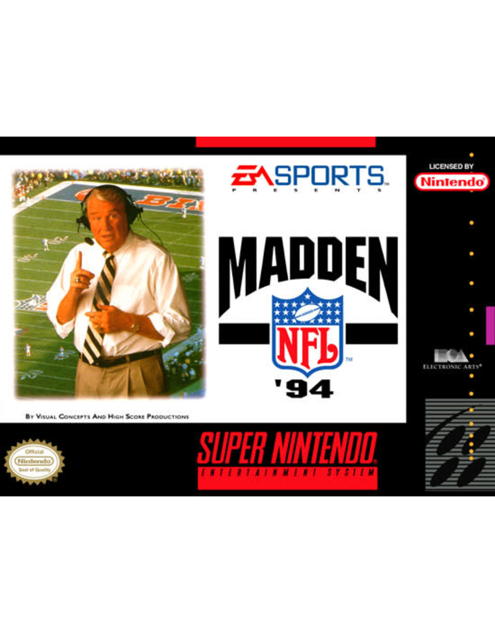 Super Nintendo Madden NFL '94 (Cart Only, Damaged Back Label)