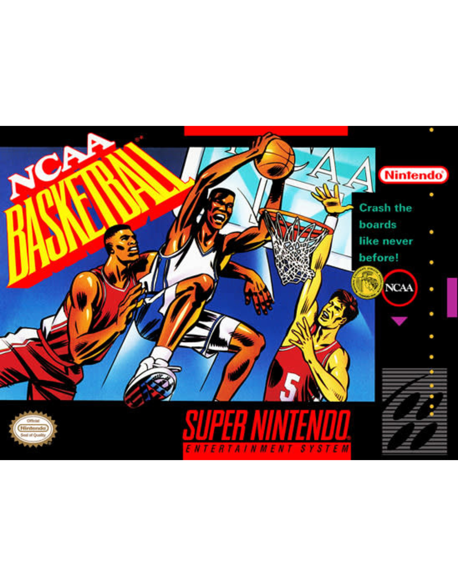 Super Nintendo NCAA Basketball (Cart Only, Damaged Cartridge)