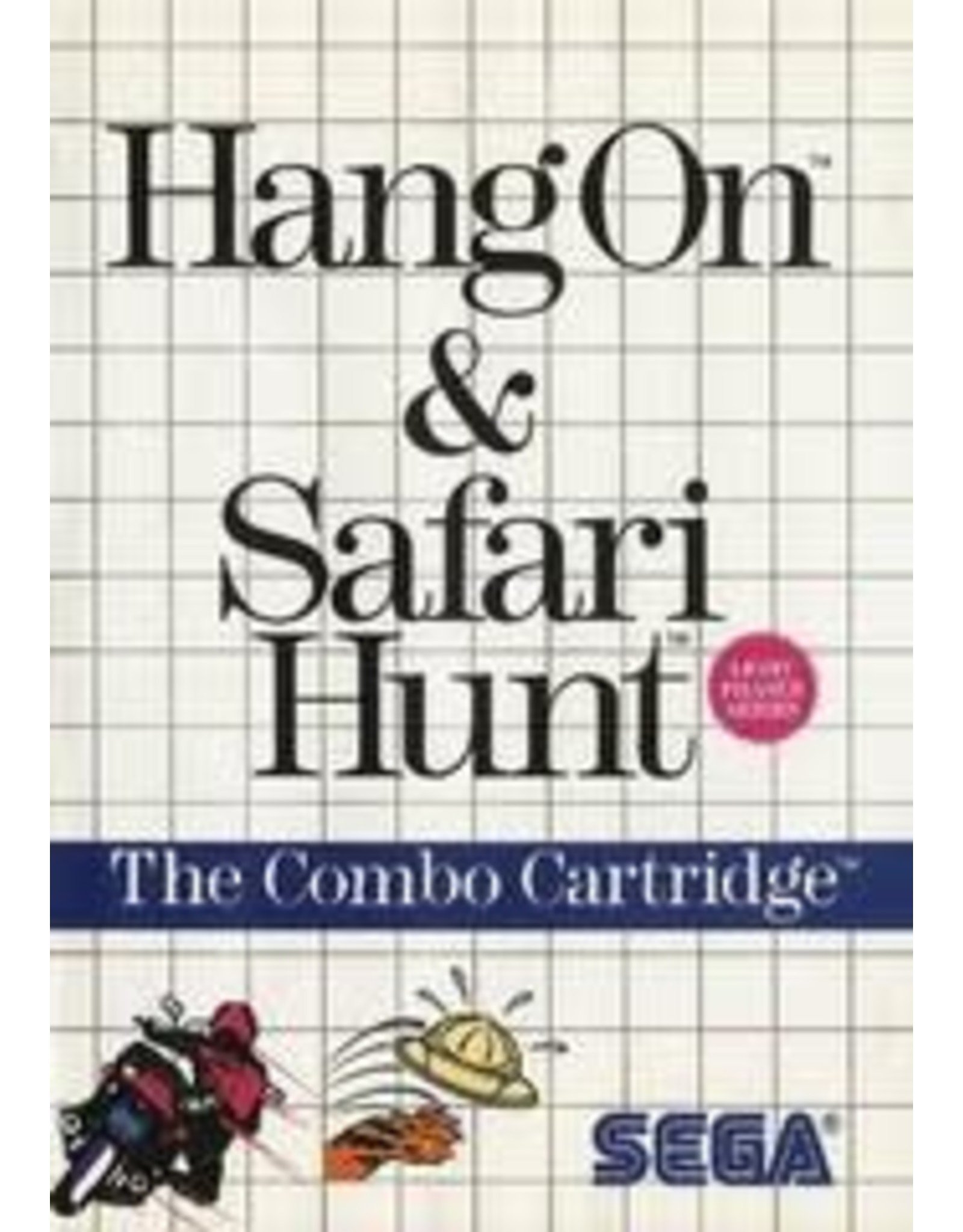 Sega Master System Hang-On and Safari Hunt (Used, Cart Only, Cosmetic Damage)