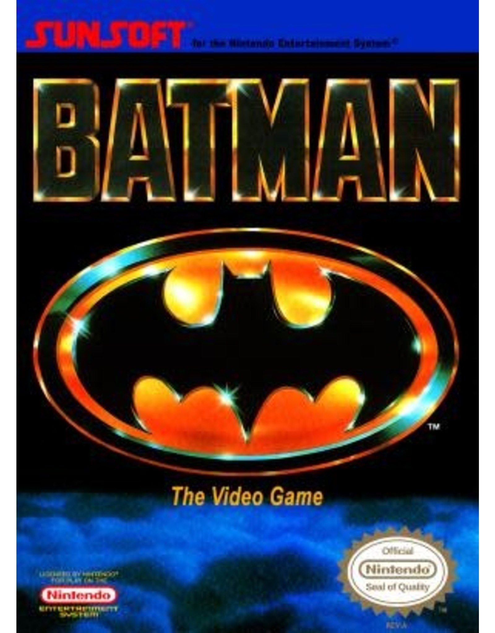 NES Batman The Video Game (Cart Only, Damaged Label)