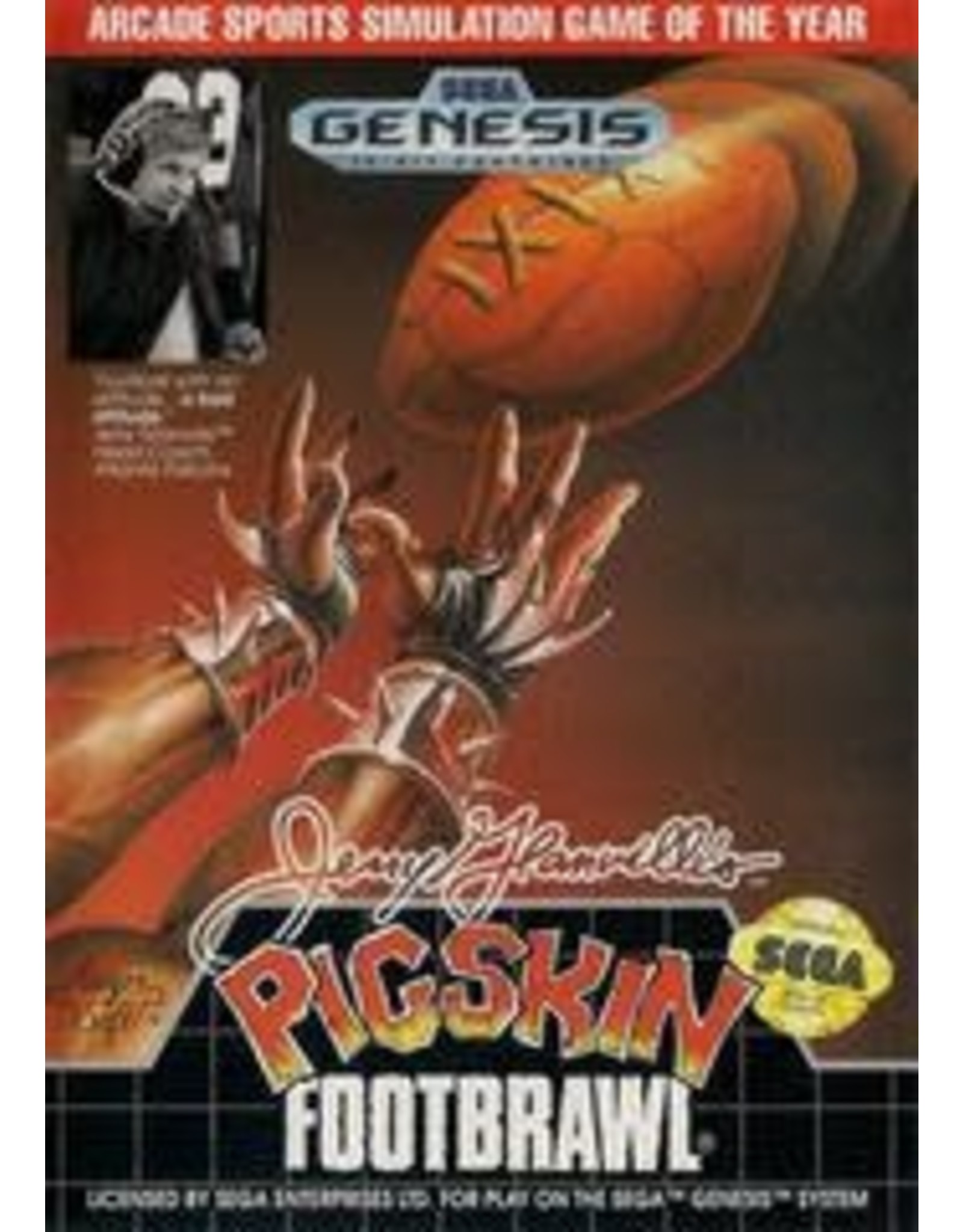 Sega Genesis Jerry Glanville's Pigskin Footbrawl (Damaged Label)
