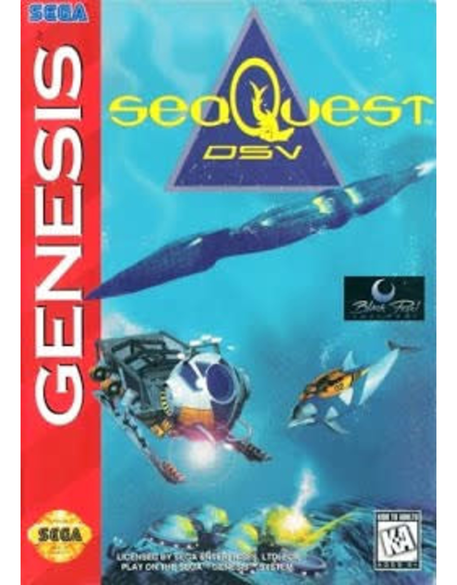 Sega Genesis SeaQuest DSV (Cart Only, Damaged Label)