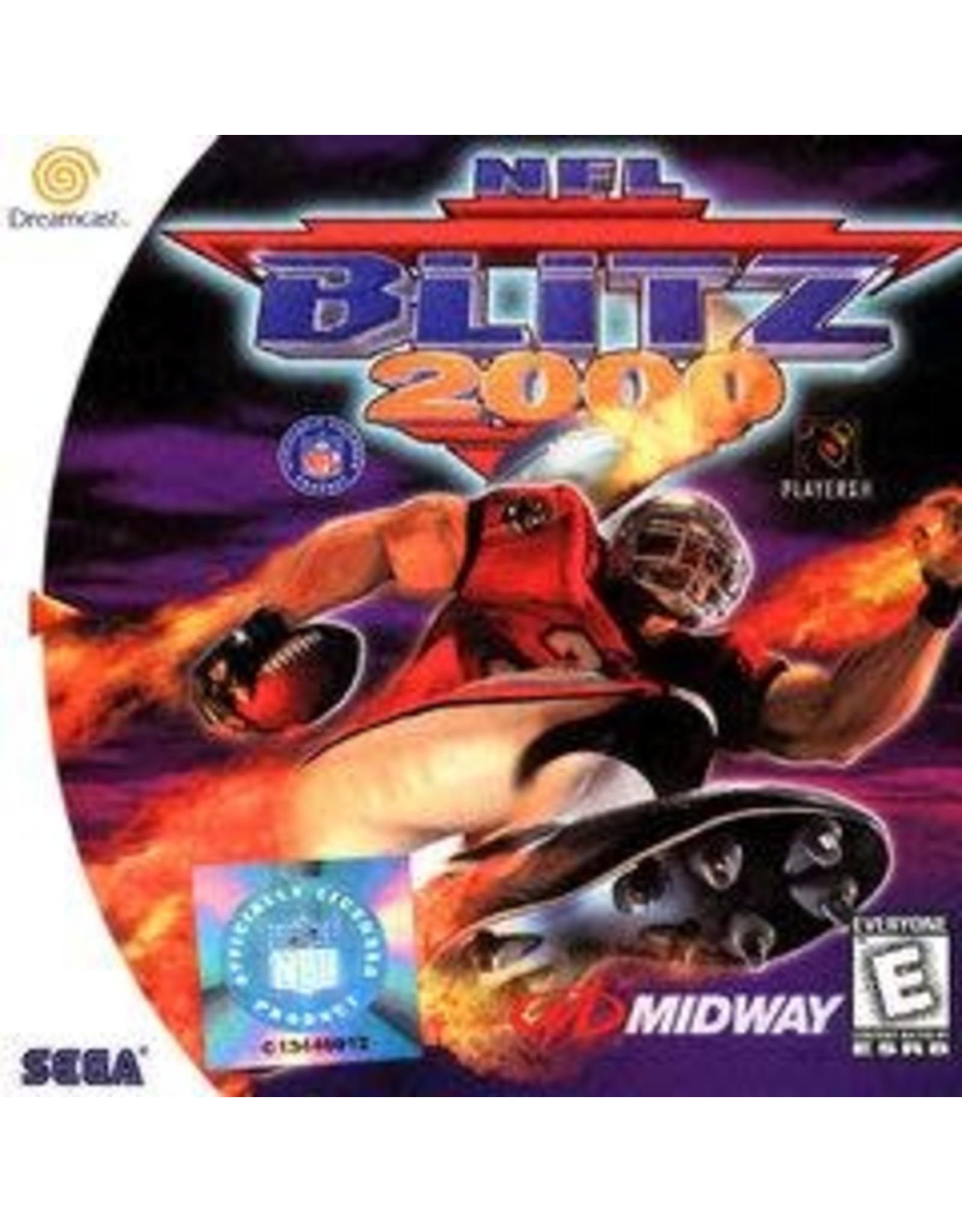 Sega Dreamcast NFL Blitz 2000 (Disc Only, Writing and Sticker on Disc)