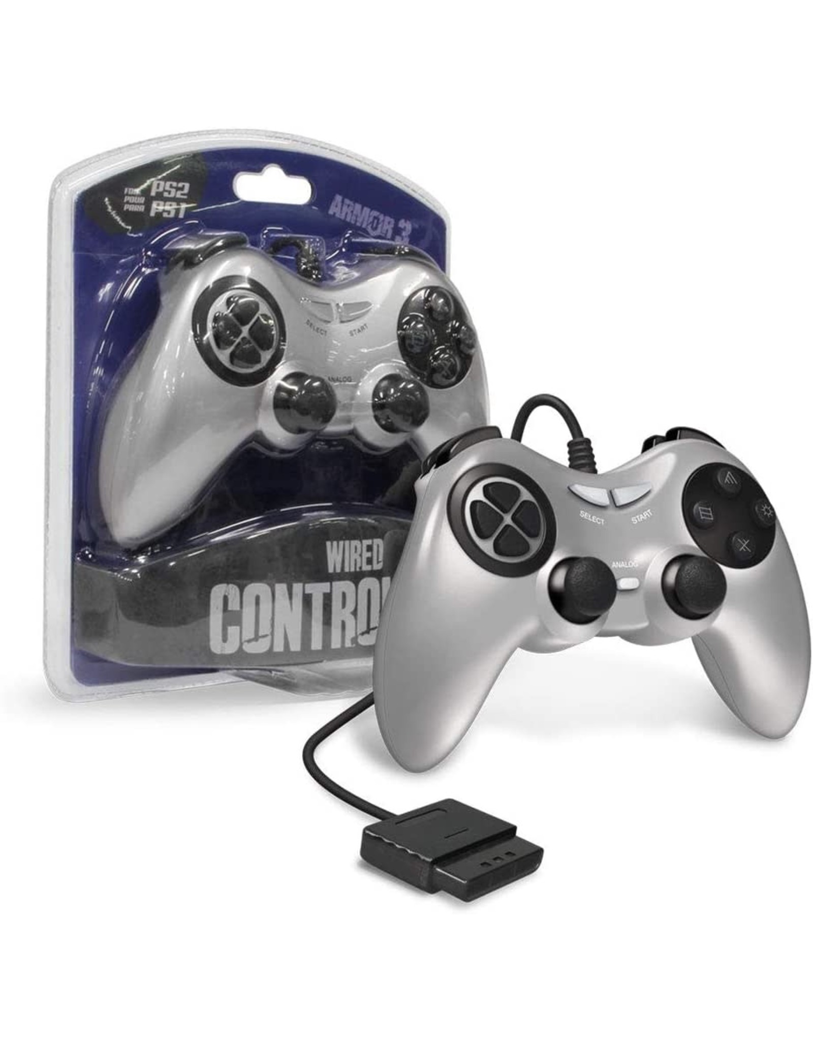 Playstation 2 PS2 Playstation 2 Controller - Silver, Armor 3 (Brand New)
