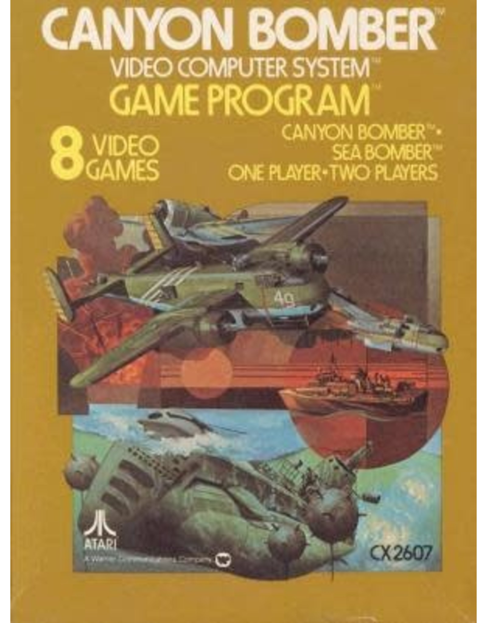 Atari 2600 Canyon Bomber (Text Label, Cart Only)