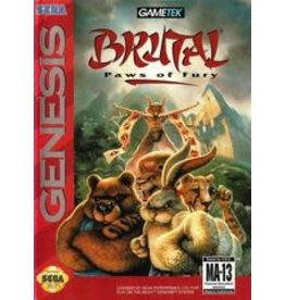Sega Genesis Brutal Paws of Fury (CiB, Heavily Damaged Manual)