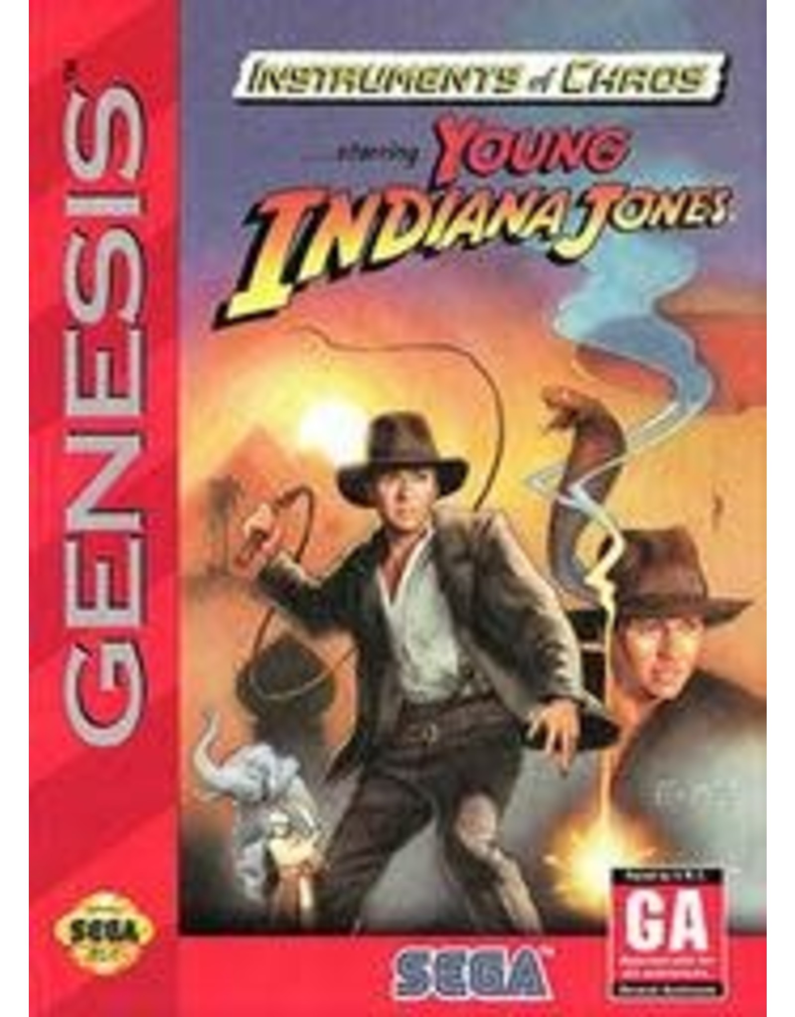 Sega Genesis Instruments of Chaos Starring Young Indiana Jones (Boxed, No Manual)