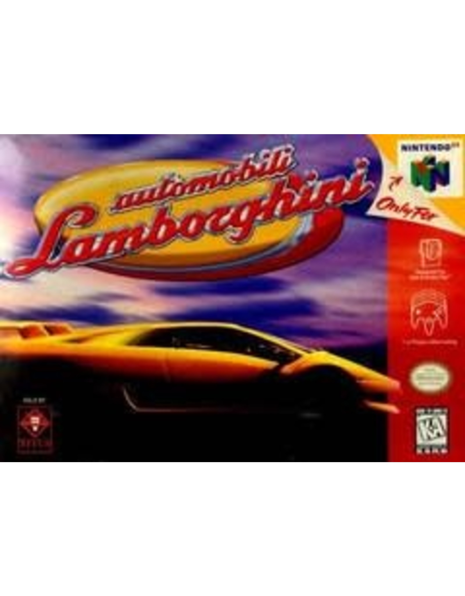 Nintendo 64 Automobili Lamborghini (Cart Only, Damaged Back Label)