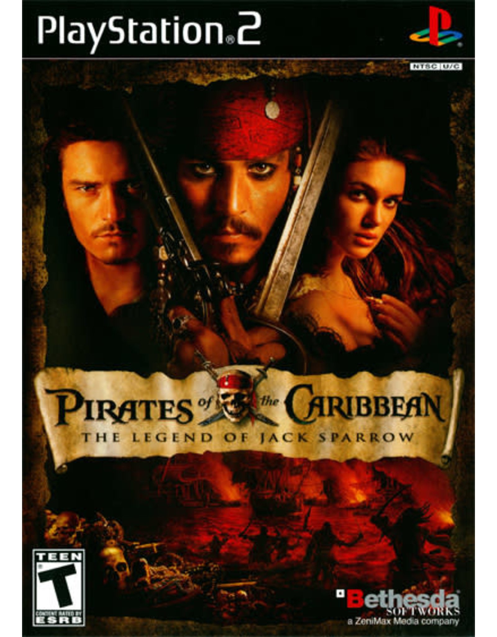 Playstation 2 Pirates of the Caribbean The Legend of Jack Sparrow (No Manual, Sticker on Sleeve)