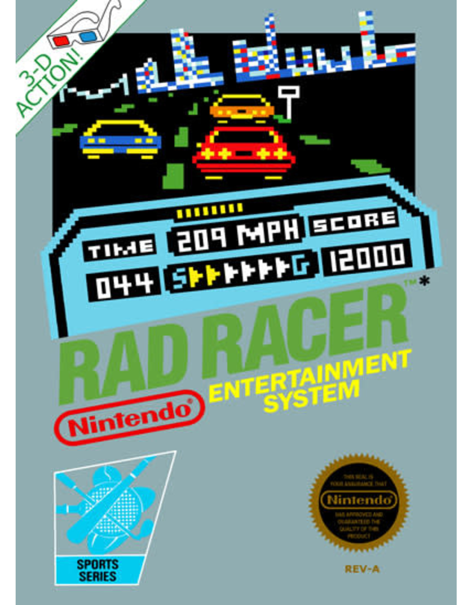 NES Rad Racer (Used, Cart Only, Cosmetic Damage)
